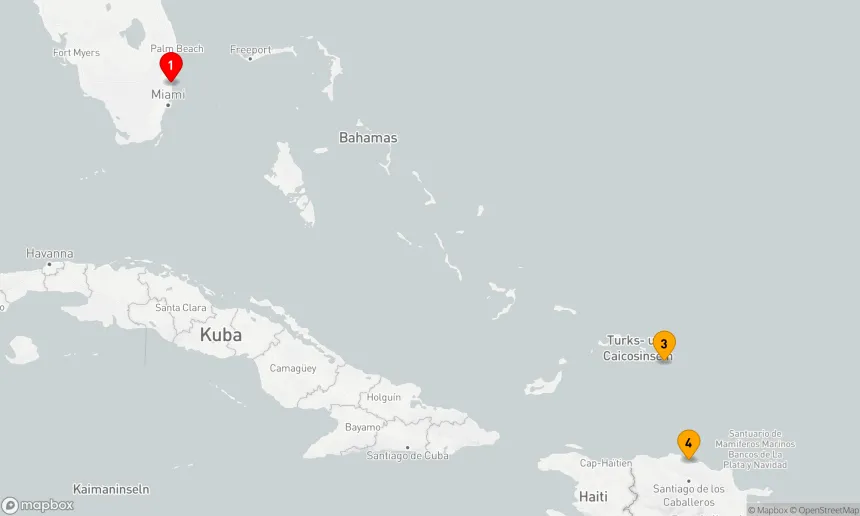 Route 5 Nächte - Karibik Kurzurlaub mit Grand Turk