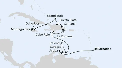 Route Karibik mit Kleinen Antillen ab Jamaika 2