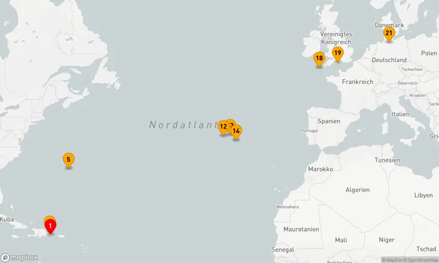 Route 20 Nächte - Karibik trifft Nordsee: Eine Atlantiküberquerung