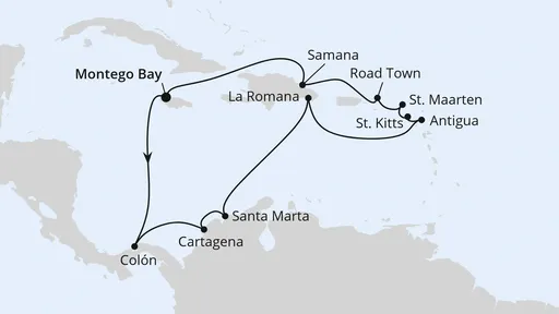 Route Karibik & Mittelamerika ab Jamaika