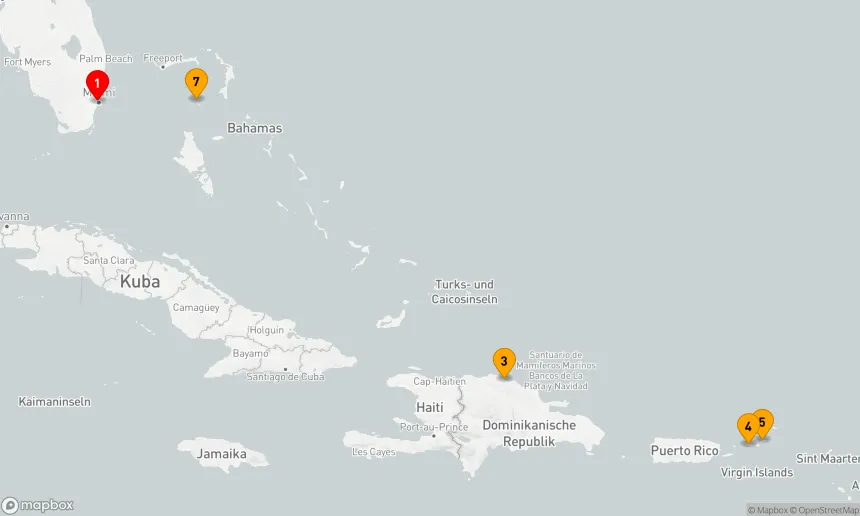 Route 7 Nächte - Karibische Entdeckungsreise ab Miami