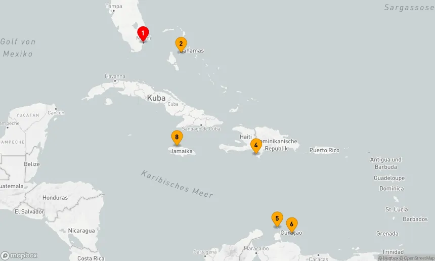Route 9 Nächte - Karibische Entdeckungsreise ab Miami