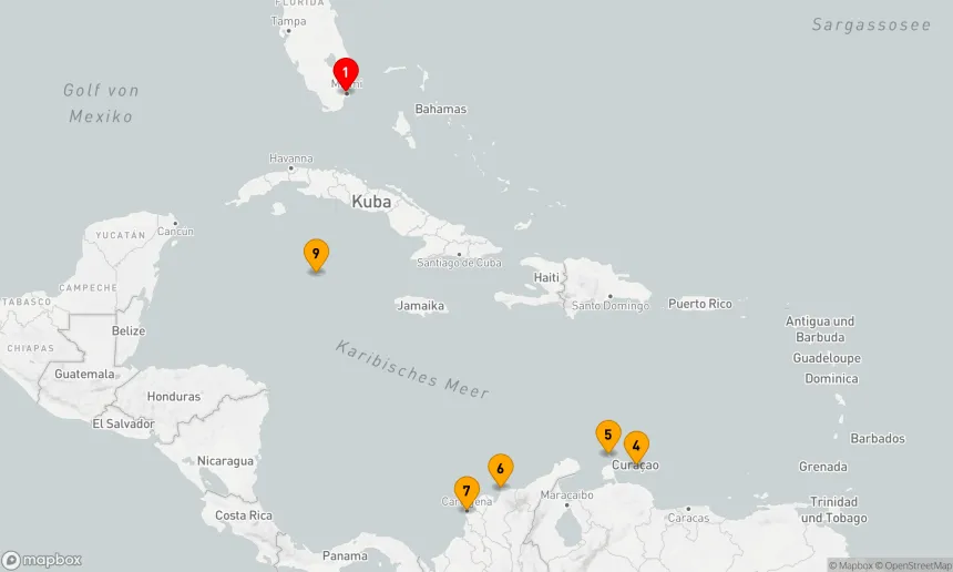 Route 10 Nächte - Karibische Entdeckungsreise ab Miami