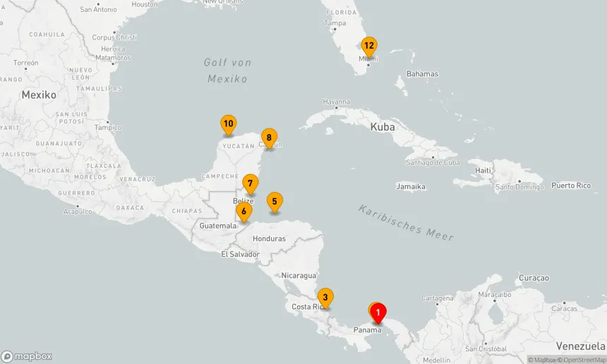 Route 11 Nächte - Karibische Entdeckungsreise von Panama bis Florida