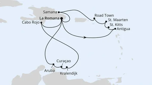 Route Karibische Inseln ab Dominikanische Republik 2