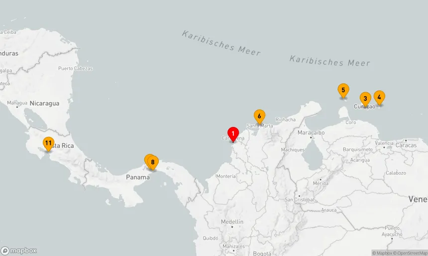 Route 10 Nächte - Karibische Schätze und Panamakanal-Abenteuer