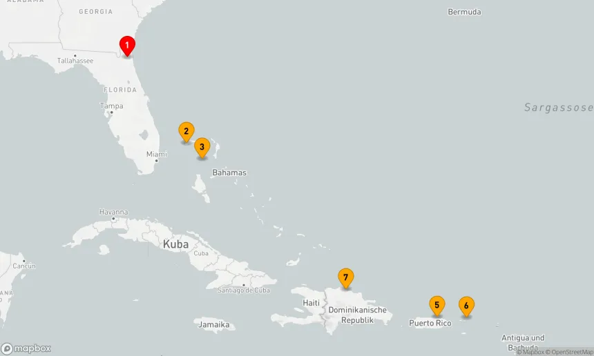 Route 9 Nächte - Karibische Träume ab Jacksonville