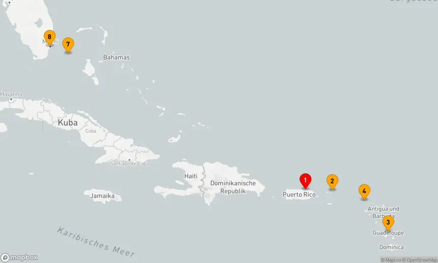 Route 7 Nächte - Karibische Traumfahrt: Von Puerto Rico nach Florida