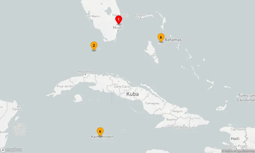 Route 6 Nächte - KEY WEST, CAYMAN & BAHAMAS