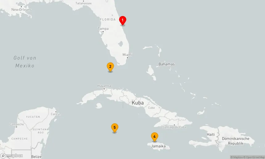 Route 7 Nächte - KEY WEST, CAYMAN & JAMAIKA