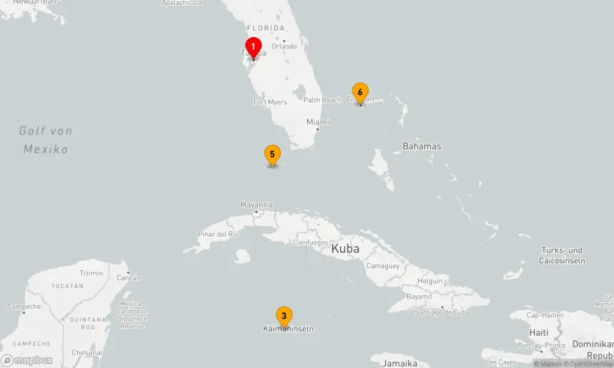Route 7 Nächte - KEY WEST,  GRAND CAYMAN & BAHAMAS
