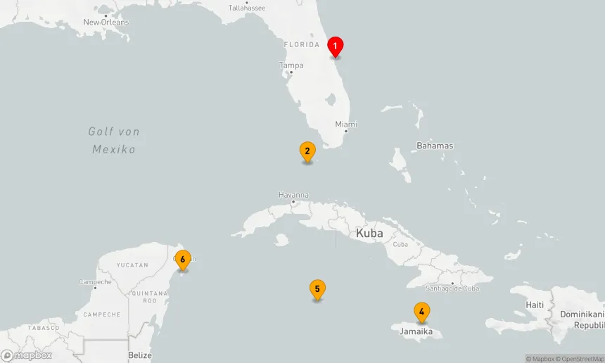 Route 7 Nächte - KEY WEST,  MEXIKO & CAYMAN