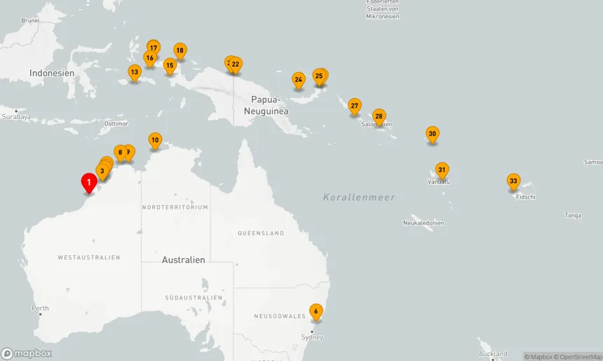 Route 32 Nächte - KIMBERLEY EXPEDITION, INDONESIEN & PAPUA-NEUGUINEA