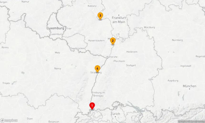 Route 4 Nächte - Klassischer Rhein in der schönsten Form