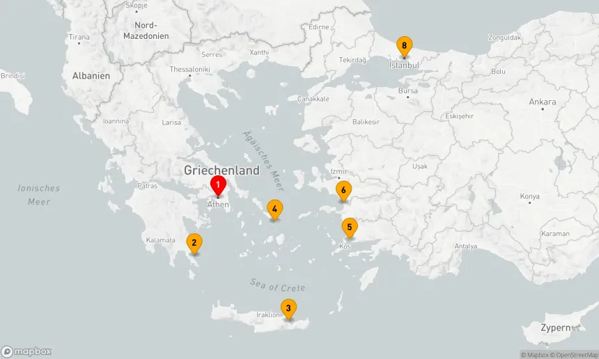 Route 7 Nächte - KRETA, MYKONOS & ABEND IN EPHESUS