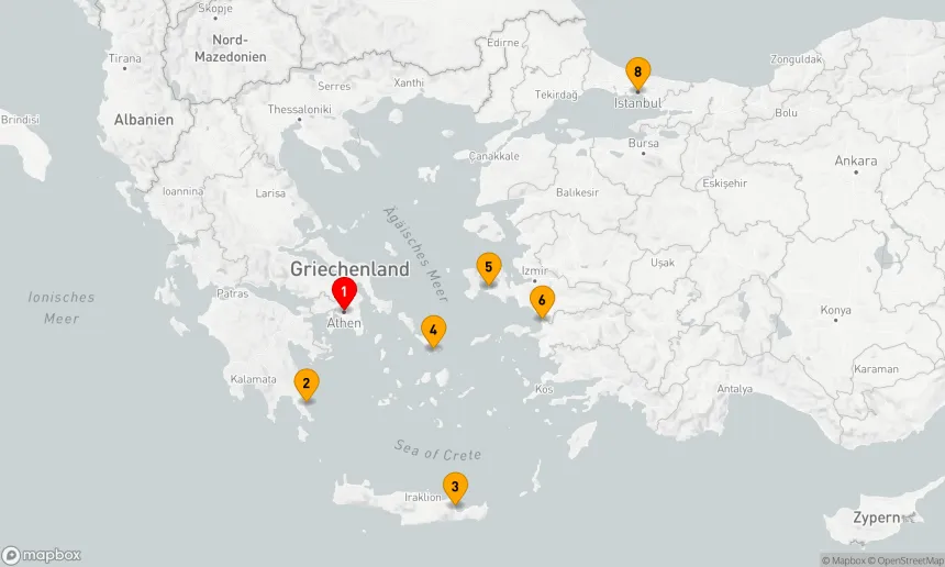 Route 7 Nächte - KRETA,  MYKONOS & EPHESUS