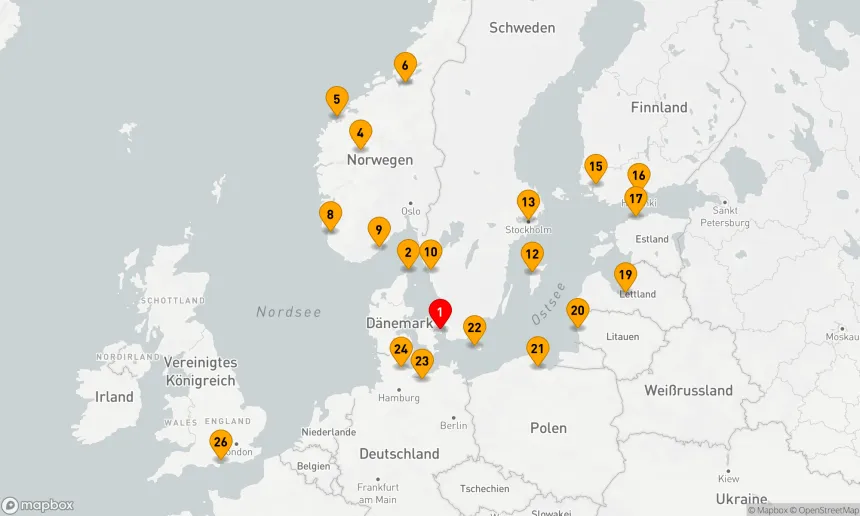 Route 25 Nächte - DÄNEMARK, NORWEGEN & SCHWEDEN KOMBINIERTE KREUZFAHRT: KOPENHAGEN, TRONDHEIM & STOCKHOLM