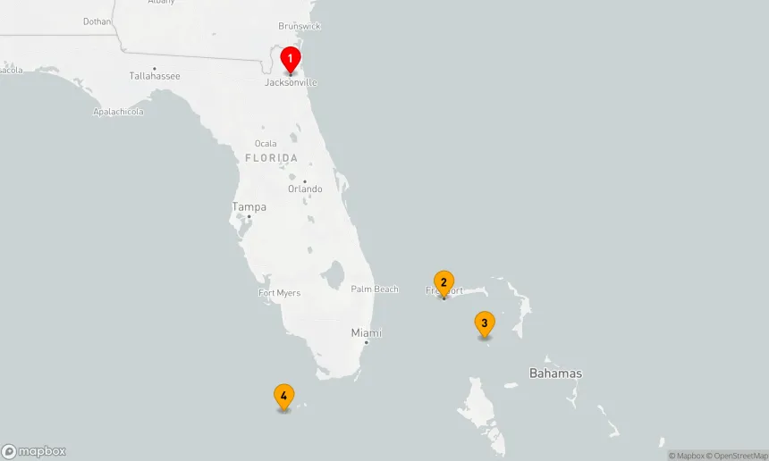 Route 5 Nächte - Kreuzfahrt der Karibikträume ab Jacksonville