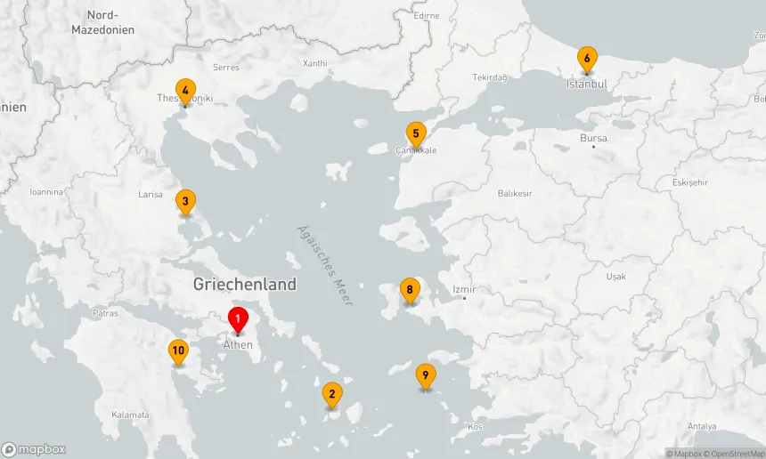 Route 10 Nächte - KREUZFAHRT GRIECHENLAND & TÜRKEI: ATHEN, ISTANBUL & PATMOS