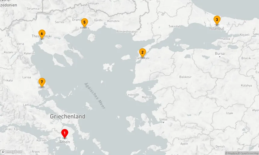 Route 8 Nächte - KREUZFAHRT GRIECHENLAND & TÜRKEI: ISTANBUL, THESSALONIKI & VOLOS