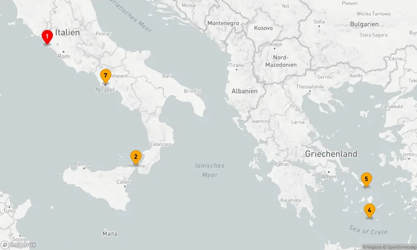 Route 7 Nächte - KREUZFAHRT GRIECHISCHE INSELN & ITALIEN