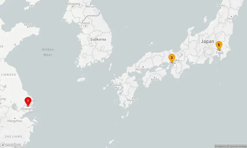 Route 8 Nächte - KREUZFAHRT MIT ÜBERNACHTUNGEN IN KOBE UND TOKIO