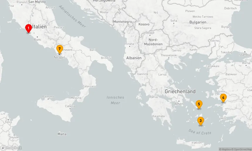 Route 7 Nächte - KREUZFAHRT ZU DEN GRIECHISCHEN INSELN
