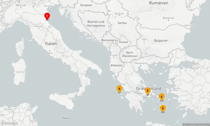 Route 7 Nächte - KREUZFAHRT ZU DEN GRIECHISCHEN INSELN