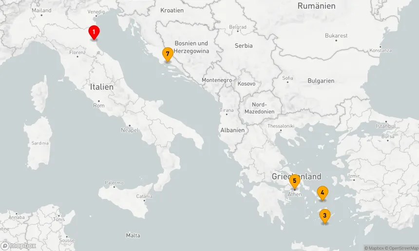Route 7 Nächte - KREUZFAHRT ZU DEN GRIECHISCHEN INSELN