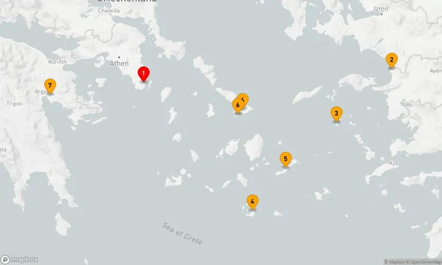 Route 7 Nächte - Kreuzfahrt zu den griechischen Inseln der südlichen Ägäis – mit Smithsonian Journeys