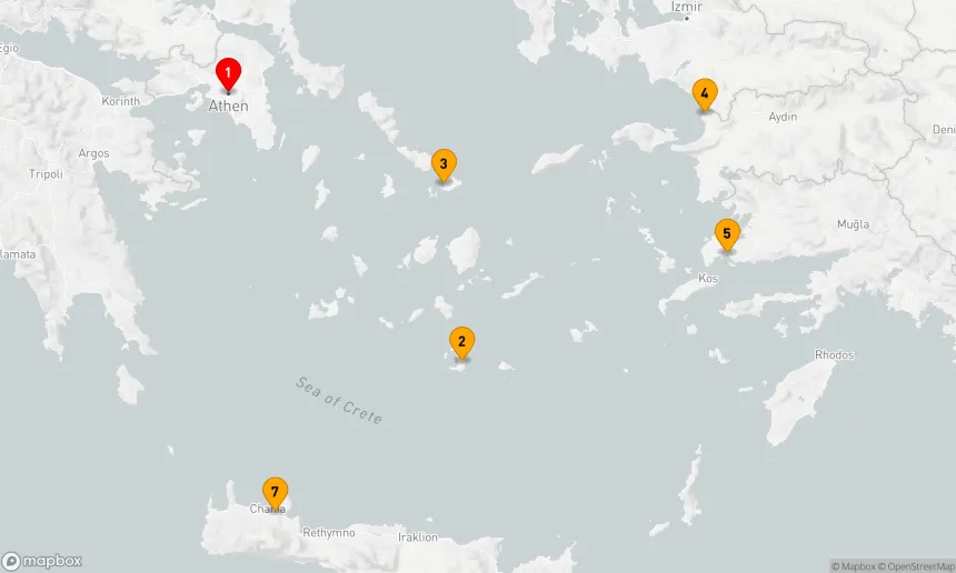 Route 7 Nächte - KREUZFAHRT ZU DEN GRIECHISCHEN INSELN UND DER TÜRKEI