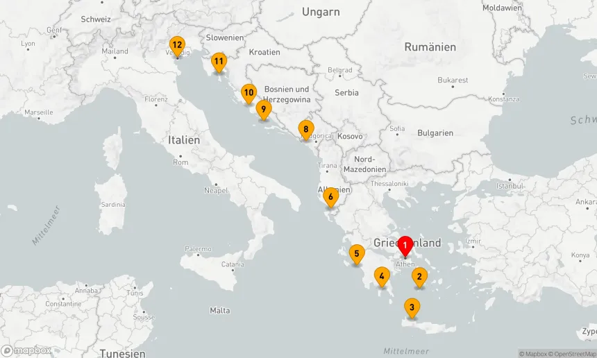 Route 11 Nächte - Kroatien, Albanien & Griechenland 2