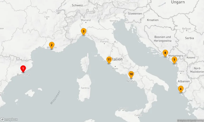 Route 10 Nächte - KROATIEN GRIECHENLAND & ITALIEN