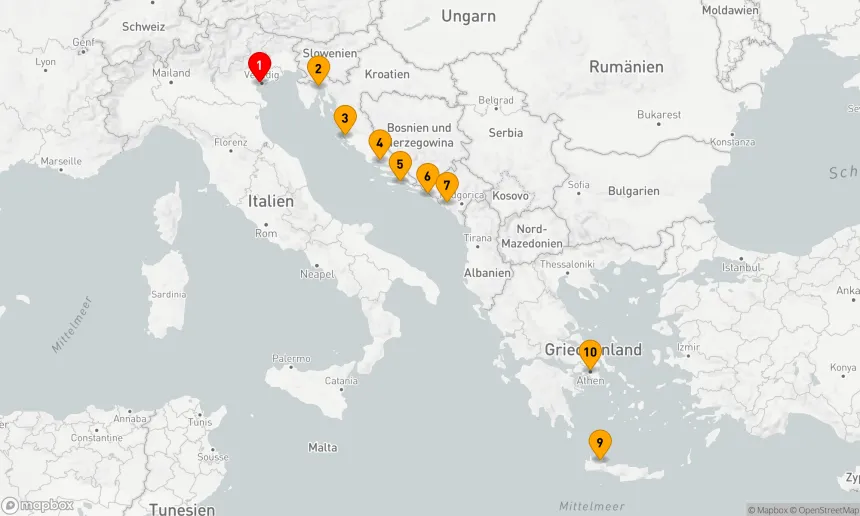 Route 9 Nächte - KROATIEN INTENSIV KREUZFAHRT: ZADAR, SPLIT & DUBROVNIK