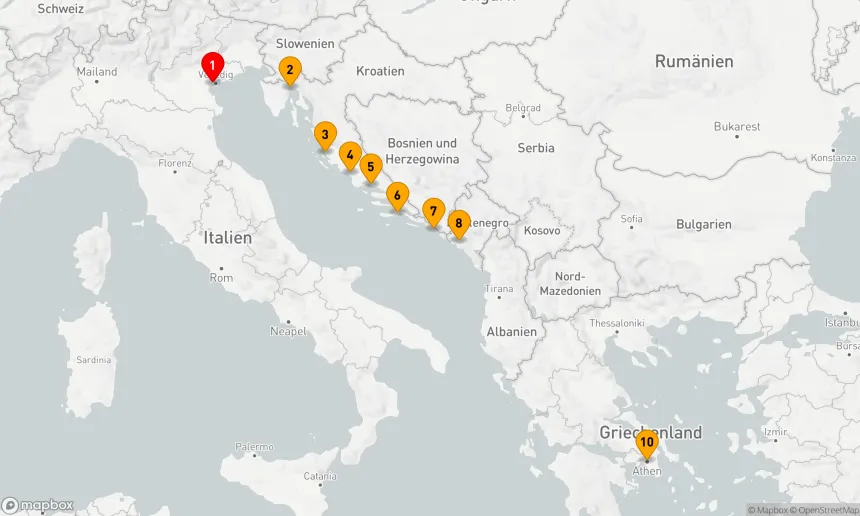 Route 9 Nächte - KROATIEN INTENSIV KREUZFAHRT: ZADAR,  SPLIT & DUBROVNIK