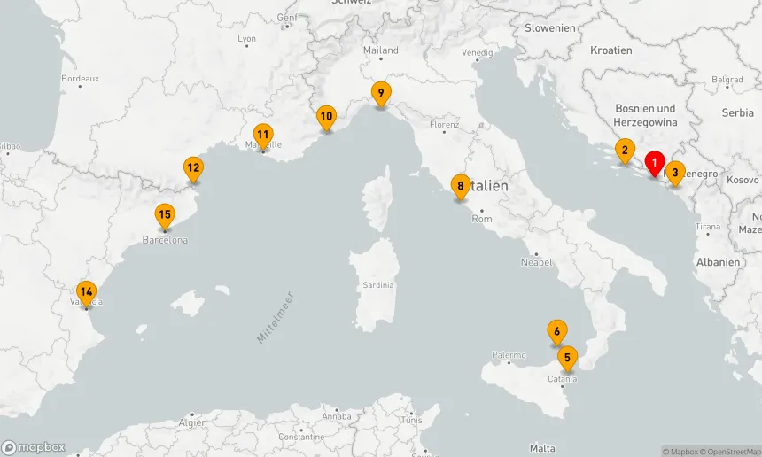 Route 14 Nächte - KROATIEN, MONTENEGRO, ITALIEN, MONACO & FRANKREICH