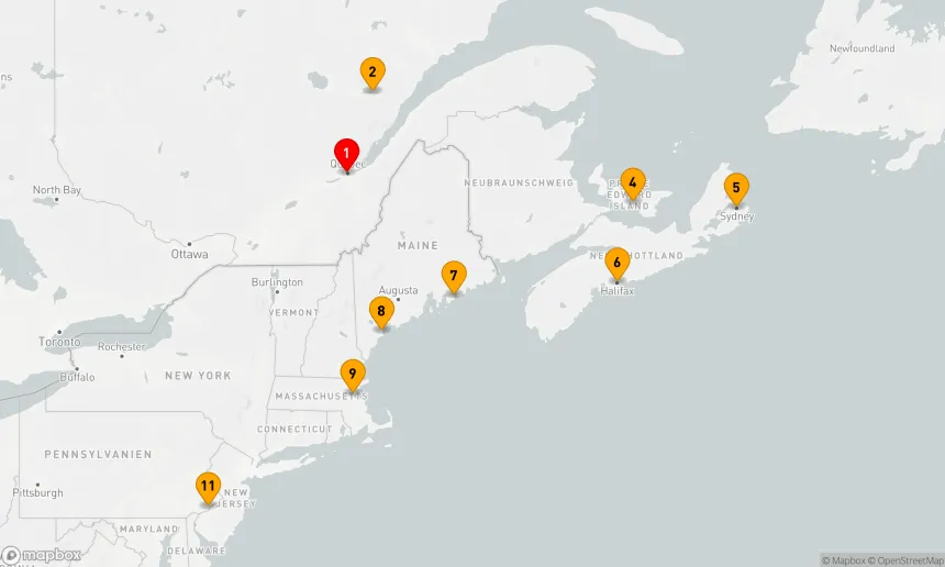 Route 10 Nächte - Küstenzauber von Québec nach Philadelphia