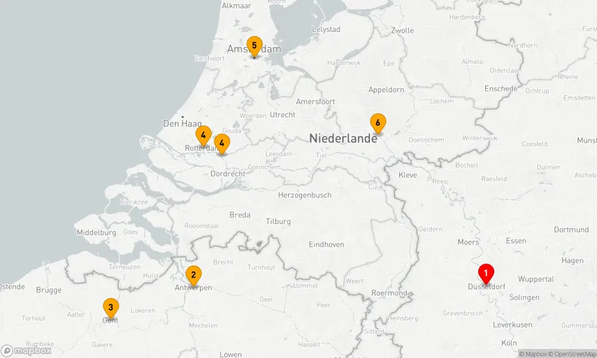 Route 6 Nächte - Kultur-Entdeckungen am Niederrhein und in Flandern