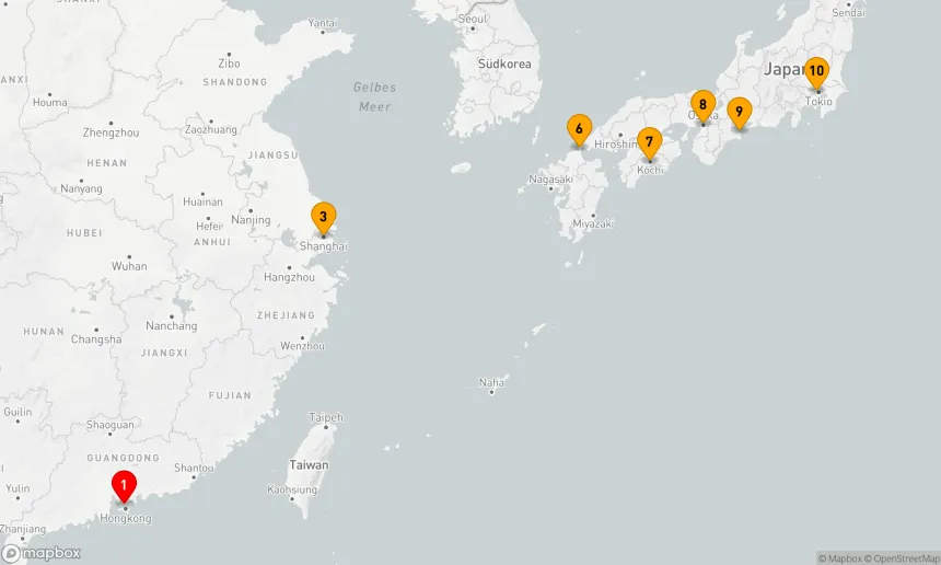 Route 9 Nächte - Kulturelle Entdeckungsreise Asiens