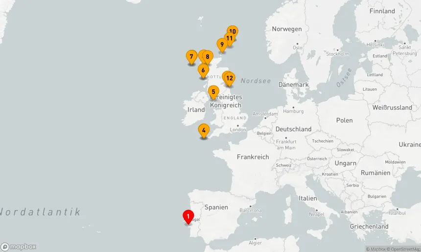 Route 12 Nächte - Kulturelle Entdeckungstour von Lissabon zu den nördlichen Juwelen