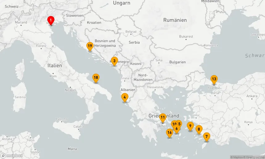 Route 19 Nächte - Kulturelle Schätze und Griechische Perlen