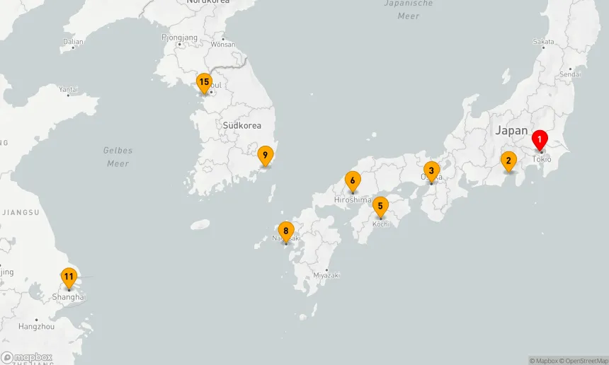 Route 14 Nächte - Kulturelle Schätze zwischen Japan und Korea
