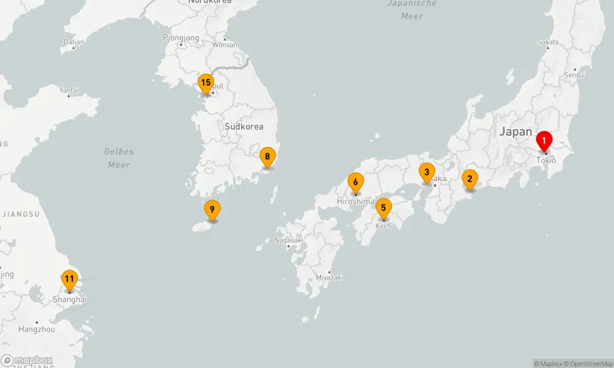 Route 14 Nächte - Kulturschätze Asiens: Von Nippon nach Korea