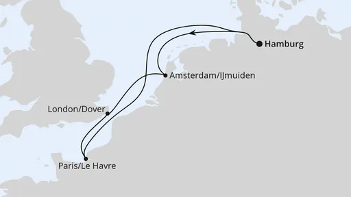 Route Kurzreise Metropolen ab Hamburg