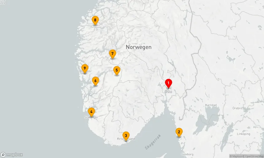 Route 8 Nächte - Legenden der norwegischen Fjorde