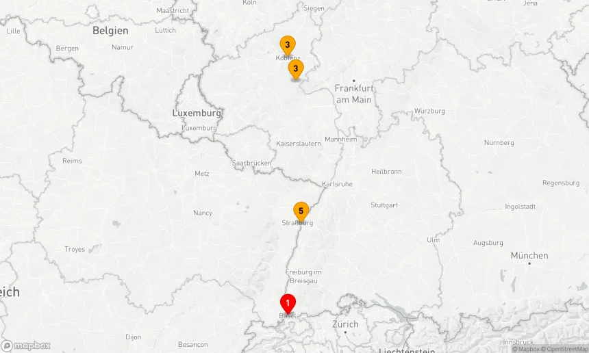 Route 5 Nächte - Lichter- und Farbenmeer am Rhein Oberwesel