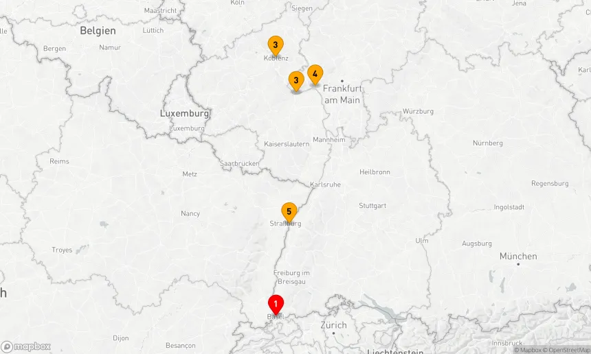Route 5 Nächte - Lichter- und Farbenmeer am Rhein Rüdesheim