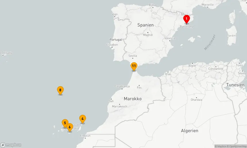 Route 12 Nächte - MADEIRA, KANAREN & MAROKKO