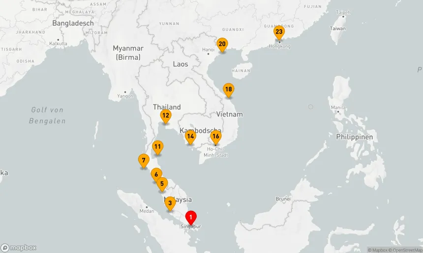 Route 22 Nächte - MALAYSIA, THAILAND & VIETNAM SAMMLERREISE