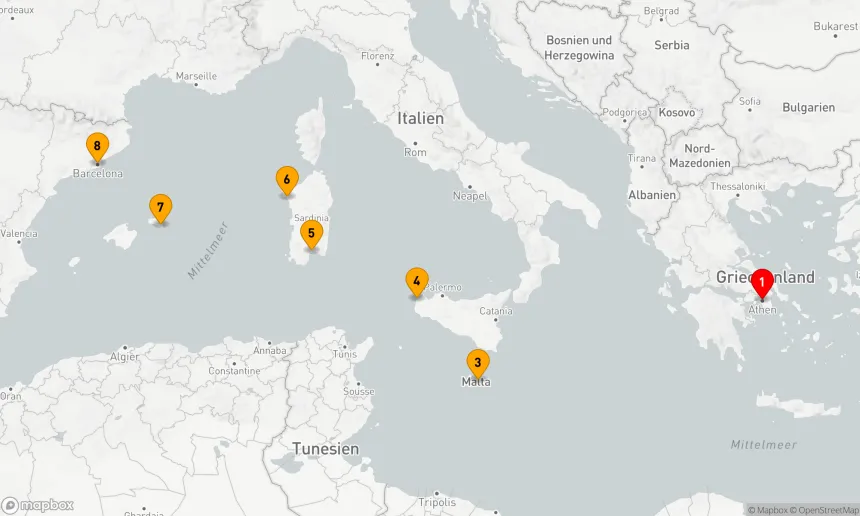 Route 7 Nächte - MALTA, ITALIEN & SPANIEN